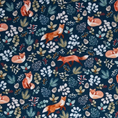 Jersey | Woodanimals | Fuchs | jeansblau